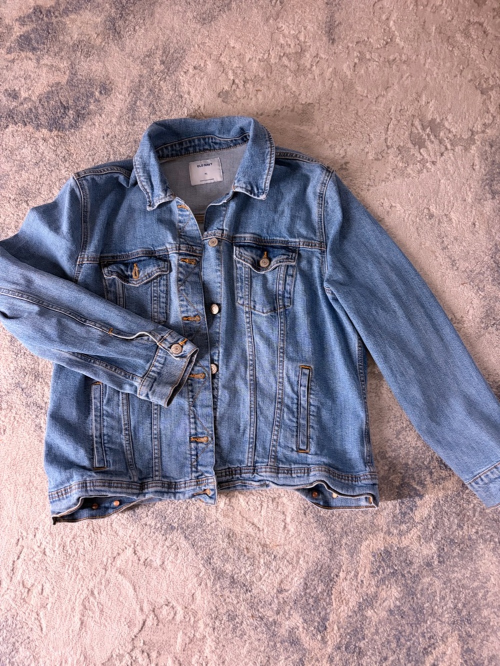 Old Navy Light Blue Denim Jacket - Classic Trucker Style